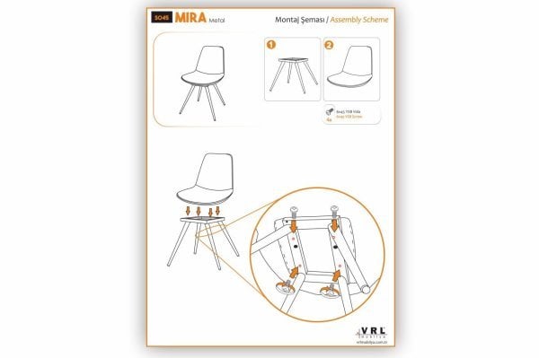 Mira Metal Mutfak Cafe Sandalyesi