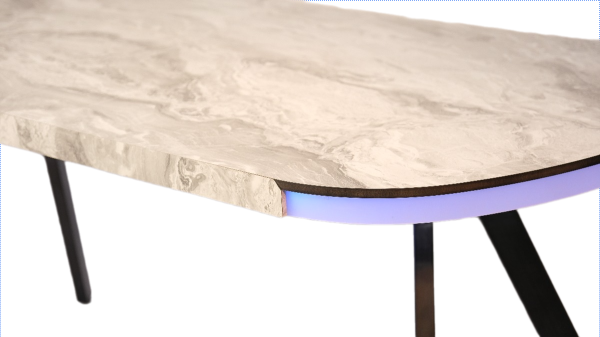 Ledart (Rgb Led Aydınlatmalı) Mutfak Cafe Masası Zenit 180° Mutfak Cafe Sandalyesi