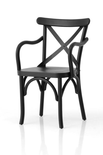 Marsilya Kollu Ahşap Mutfak Cafe Sandalyesi