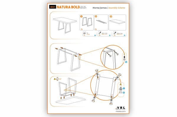 Natura Bold 135 Mutfak Cafe Masası