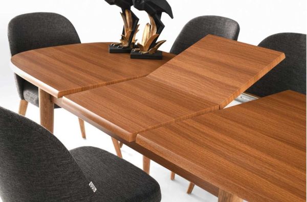 Sortie Oval Ahşap Ayaklı Mutfak Cafe Masası