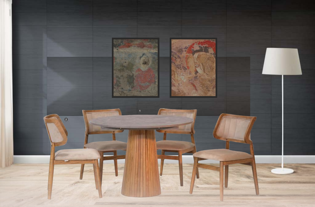 Troya (Yuvarlak - Kare) Mutfak Masası Picatos Ahşap Mutfak Cafe Sandalyesi