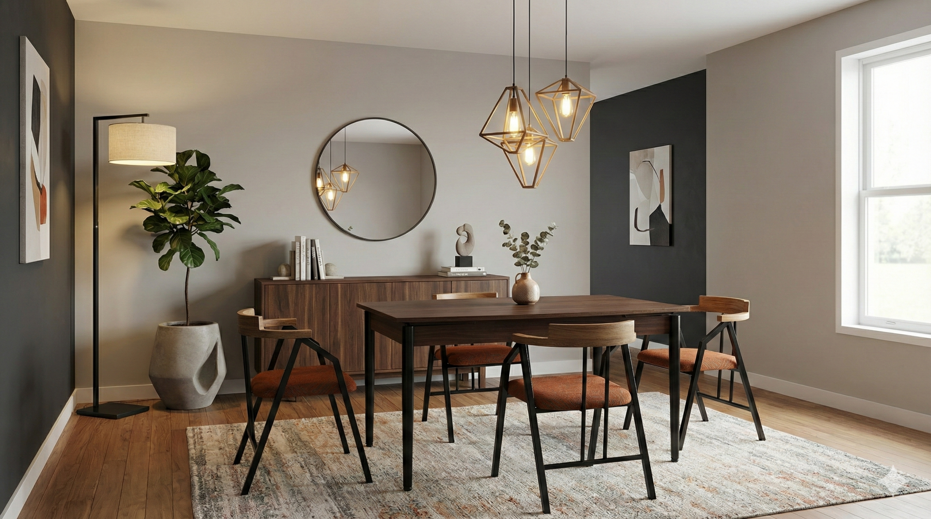 Pascal Oval Mutfak Masası Tanos Metal Sandalye Takımı