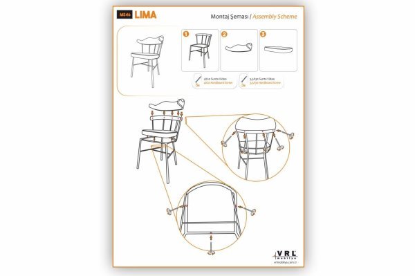 Lima Metal Mutfak Cafe Sandalyesi