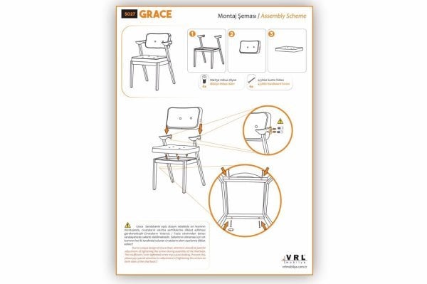 Grace Ahşap Mutfak Cafe Sandalyesi